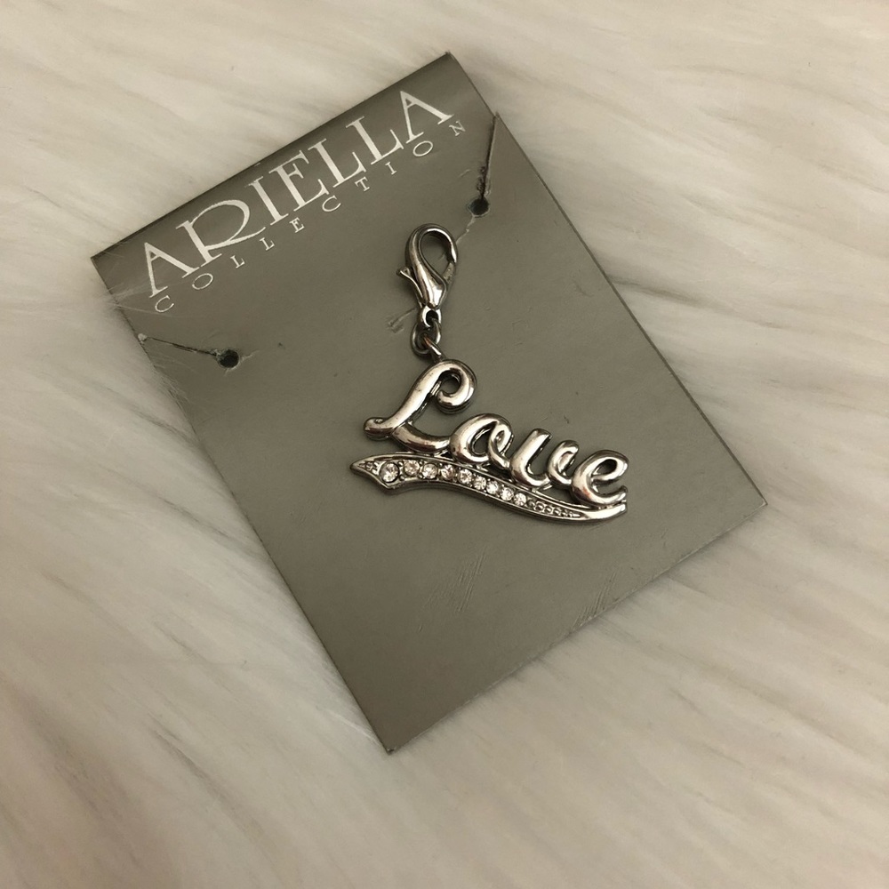 Ariella Collection Love Crystal Word Charm